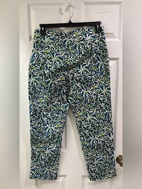 Zac & Rachel Blue, Green & White Patterned Chinos